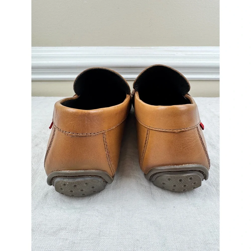 Marc Joseph New York Mens Tan Leather Bit Loafers Driving Mocs MJNY Size 10